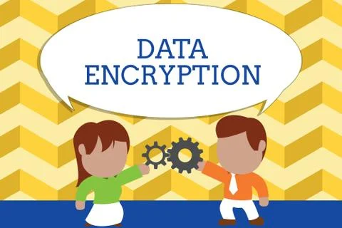 Word writing text Data Encryption. Business concept for Symmetrickey algorithm Stock Illustration