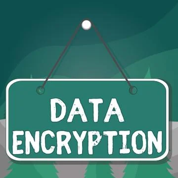 Word writing text Data Encryption. Business concept for Conversion of data into Stock Illustration