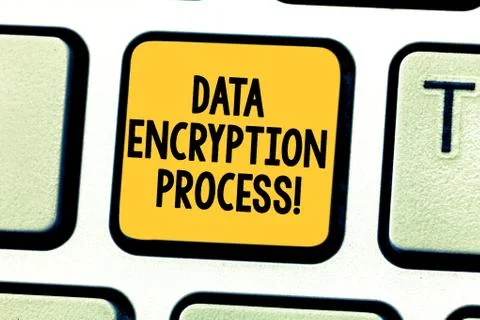 Word writing text Data Encryption Process. Business concept for The method of Foto stock