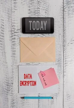 Word writing text Data Encryption. Business concept for Symmetrickey algorithm 写真素材