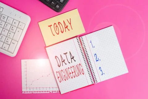 Word writing text Data Engineering. Business concept for data science that Stock Photos