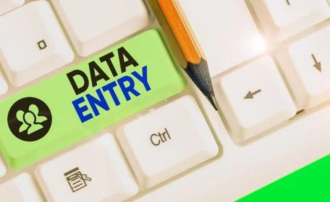 Word writing text Data Entry. Business concept for process of inputting data or Foto stock