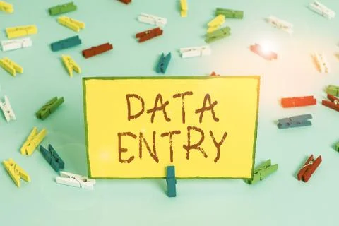 Word writing text Data Entry. Business concept for process of inputting data or Foto stock