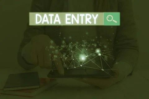 Word writing text Data Entry. Business concept for process of inputting data or Foto stock