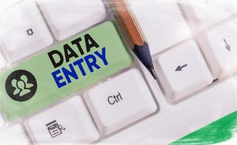 Word writing text Data Entry. Business concept for process of inputting data or Foto stock
