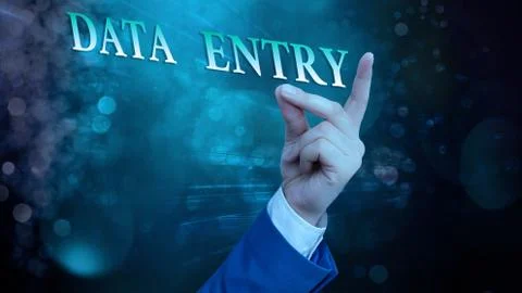 Word writing text Data Entry. Business concept for process of inputting data or Foto stock