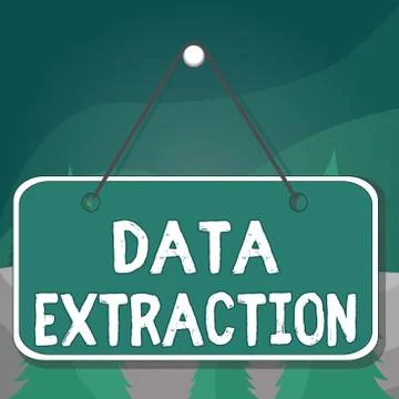 Word writing text Data Extraction. Business concept for act or process of Stock Illustration