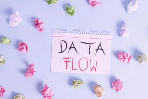 Word writing text Data Flow. Business concept for the movement of data through a 스톡 사진