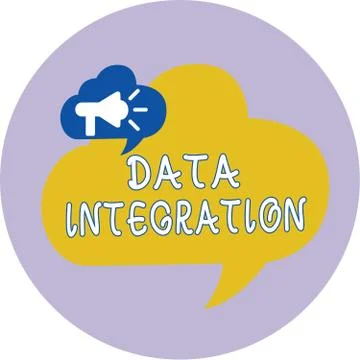 Word writing text Data Integration. Business concept for combination of 스톡 일러스트