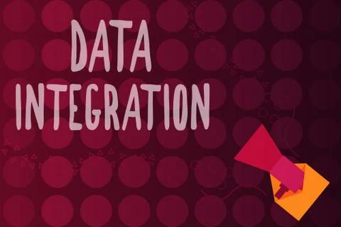 Word writing text Data Integration. Business concept for combination of 库存插图