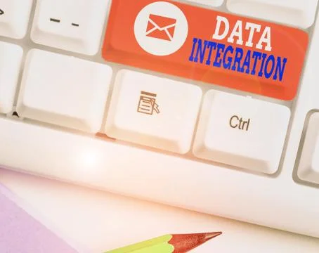 Word writing text Data Integration. Business concept for involves combining data Foto stock