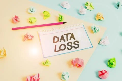 Word writing text Data Loss. Business concept for process or event that results Foto stock