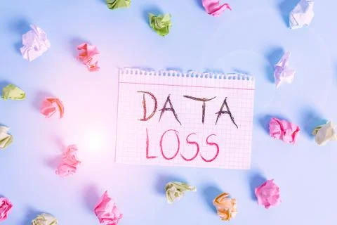 Word writing text Data Loss. Business concept for process or event that results Foto stock