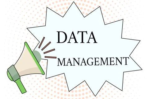 Word writing text Data Management. Business concept for The practice of Stock Illustration