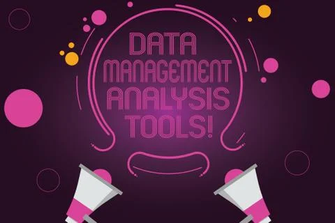 Word writing text Data Management Analysis Tools. Business concept for Business Stock Illustration