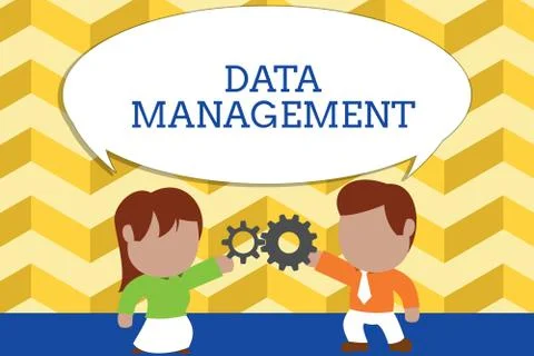 Word writing text Data Management. Business concept for The practice of Stock Illustration