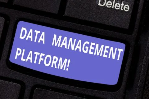 Word writing text Data Management Platform. Business concept for Type of Stock Photos