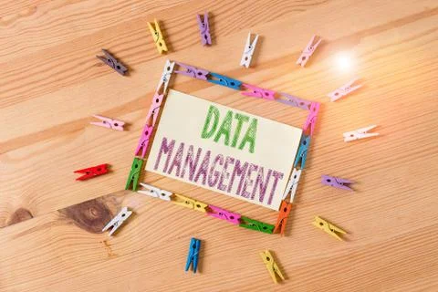 Word writing text Data Management. Business concept for disciplines related to Stockfoto's