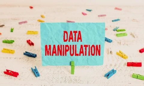 Word writing text Data Manipulation. Business concept for the process of Stock Photos