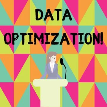 Word writing text Data Optimization. Business concept for process that prepares Illustrazione stock