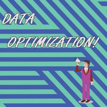 Word writing text Data Optimization. Business concept for process that prepares Stock Illustration
