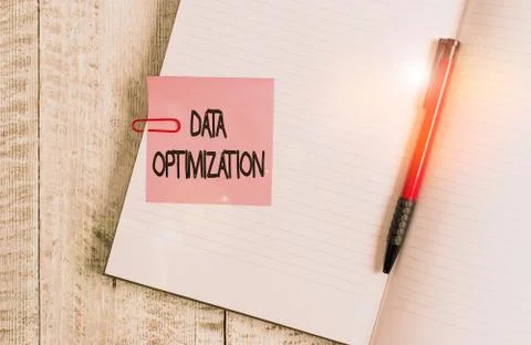 Word writing text Data Optimization. Business concept for process that prepares Stock Photos