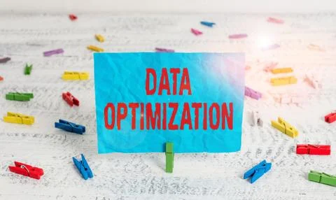 Word writing text Data Optimization. Business concept for process that prepares Stock Photos