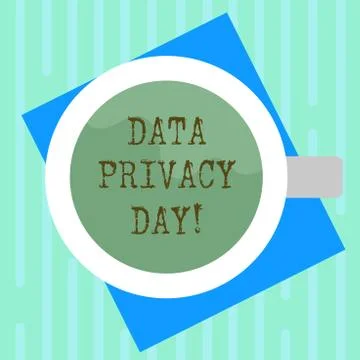 Word writing text Data Privacy Day. Business concept for date in January to Illustrazione stock