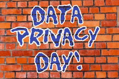 Word writing text Data Privacy Day. Business concept for date in January to Stock Photos