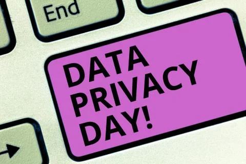 Word writing text Data Privacy Day. Business concept for date in January to Stock Photos
