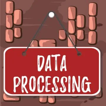 Word writing text Data Processing. Business concept for collection and Stock Illustration