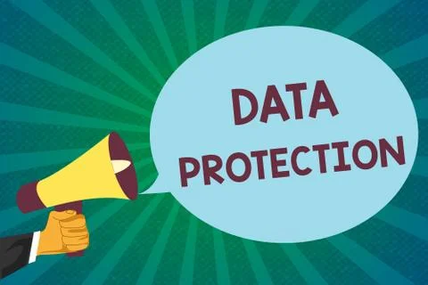 Word writing text Data Protection. Business concept for Protect IP addresses and Stock Illustration