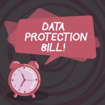 Word writing text Data Protection Bill. Business concept for control how Illustrazione stock