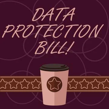 Word writing text Data Protection Bill. Business concept for control how イラスト素材