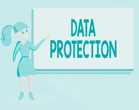 Word writing text Data Protection. Business concept for safeguarding information Stock Illustration