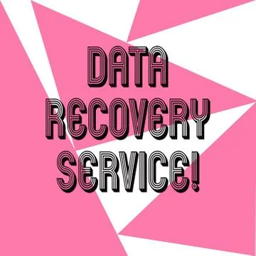 Word writing text Data Recovery Service. Business concept for Process of Stock Illustration