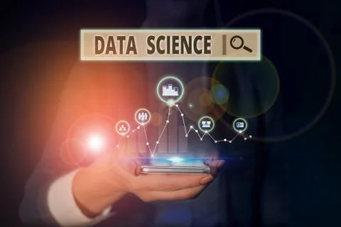 Word writing text Data Science. Business concept for multidisciplinary field Stock Photos