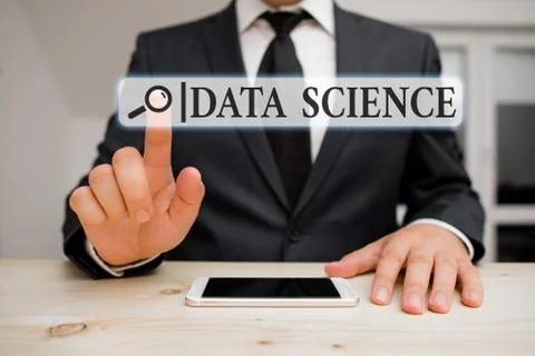 Word writing text Data Science. Business concept for multidisciplinary field Stock Photos