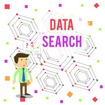 Word writing text Data Search. Business concept for gathers and reports Stock Illustration