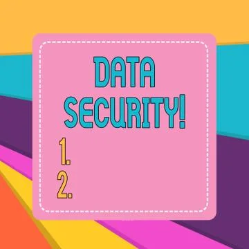 Word writing text Data Security. Business concept for the process of protecting Stock Illustration