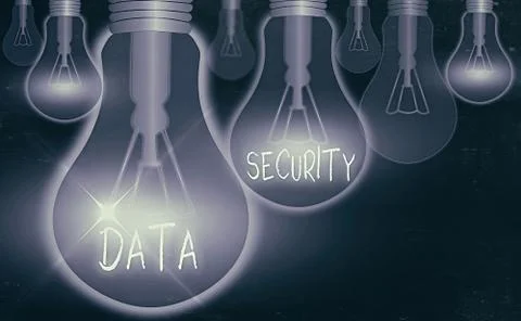 Word writing text Data Security. Business concept for Confidentiality Disk 스톡 일러스트