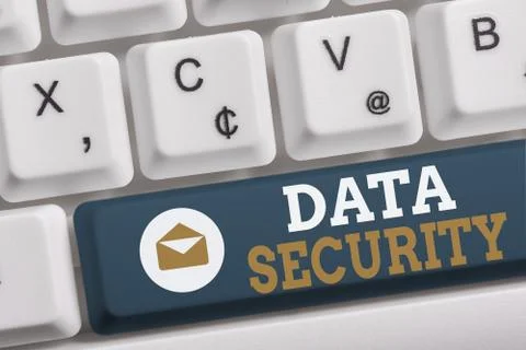 Word writing text Data Security. Business concept for Confidentiality Disk Stock Photos