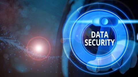 Word writing text Data Security. Business concept for the process of protecting Stock Photos