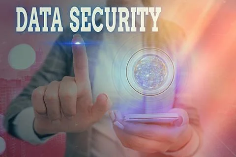 Word writing text Data Security. Business concept for Confidentiality Disk 库存照片