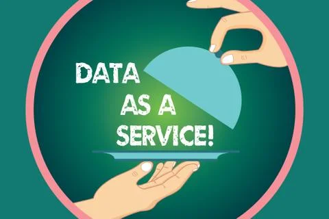 Word writing text Data As A Service. Business concept for Online files available Illustrazione stock