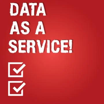 Word writing text Data As A Service. Business concept for Online files available Stock Illustration