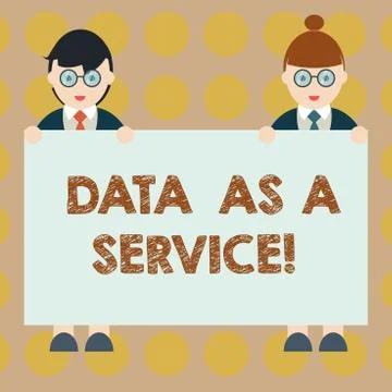 Word writing text Data As A Service. Business concept for Online files available 库存插图