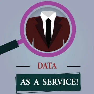 Word writing text Data As A Service. Business concept for Online files available Stock Illustration
