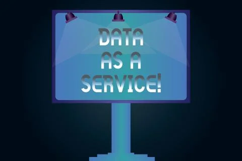 Word writing text Data As A Service. Business concept for Online files available Stock Illustration