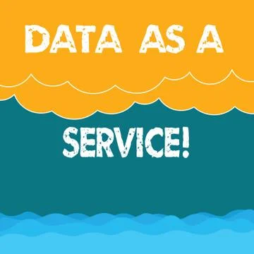 Word writing text Data As A Service. Business concept for Online files available Stock Illustration